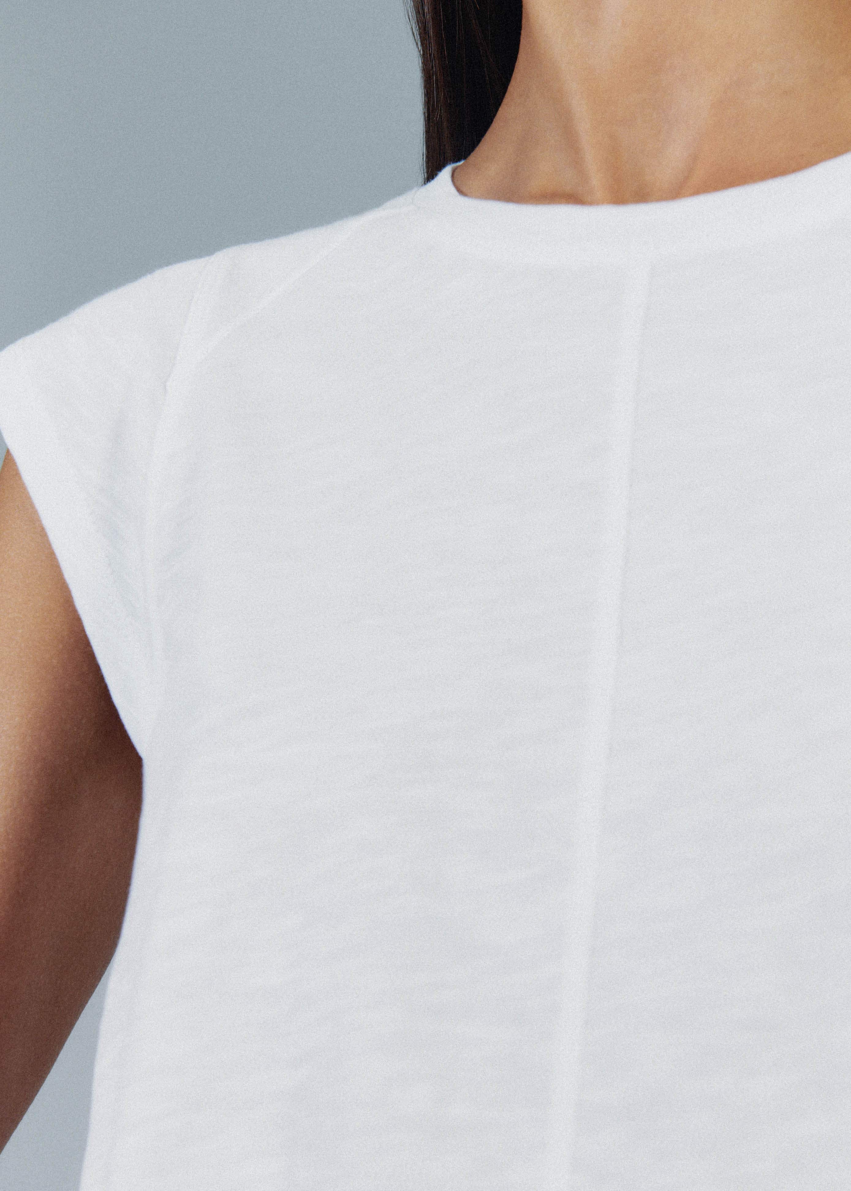 White Cap Sleeve Crew Neck Swing Tee