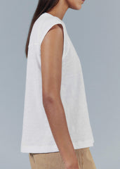 White Cap Sleeve Crew Neck Swing Tee
