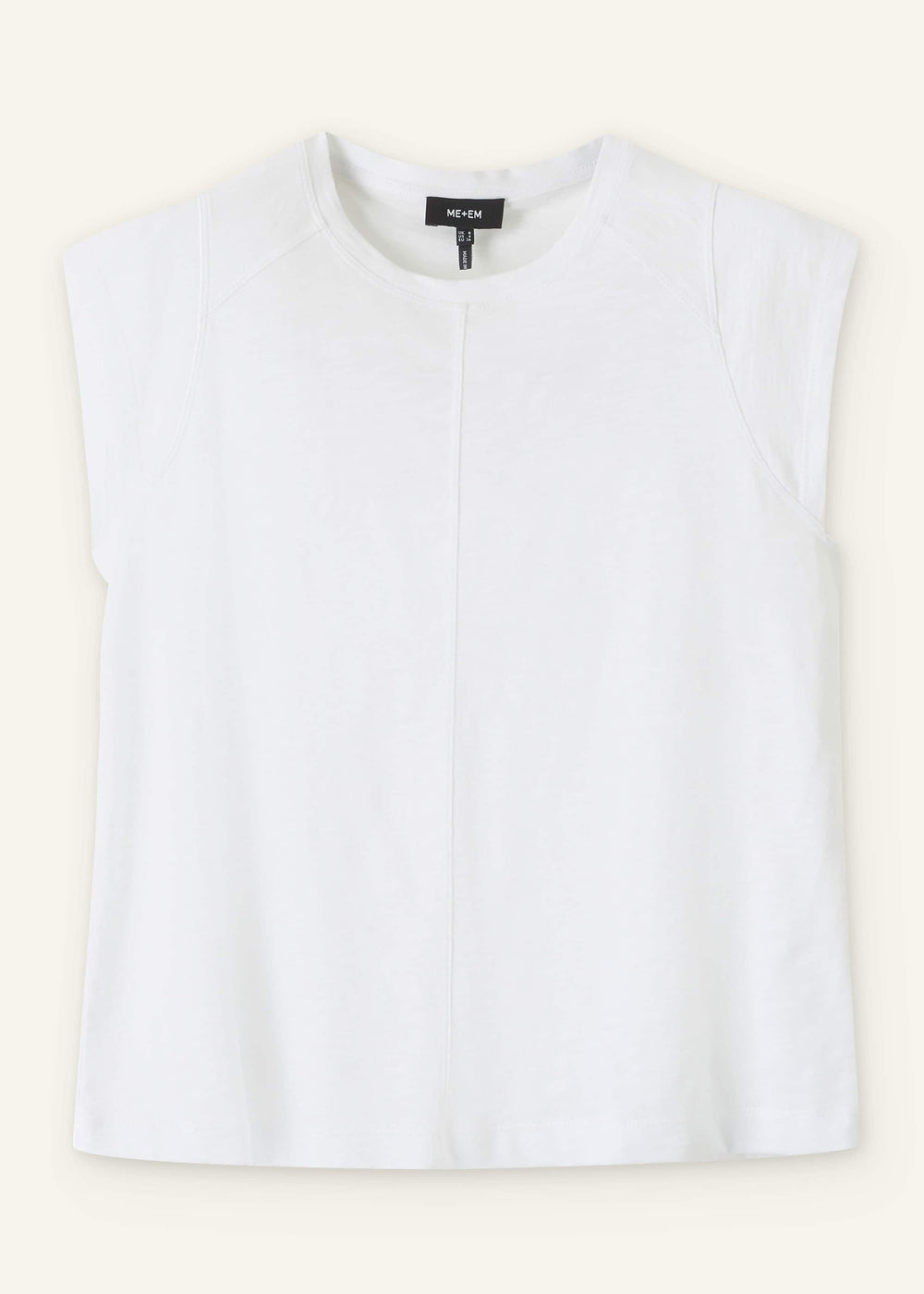 White Cap Sleeve Crew Neck Swing Tee