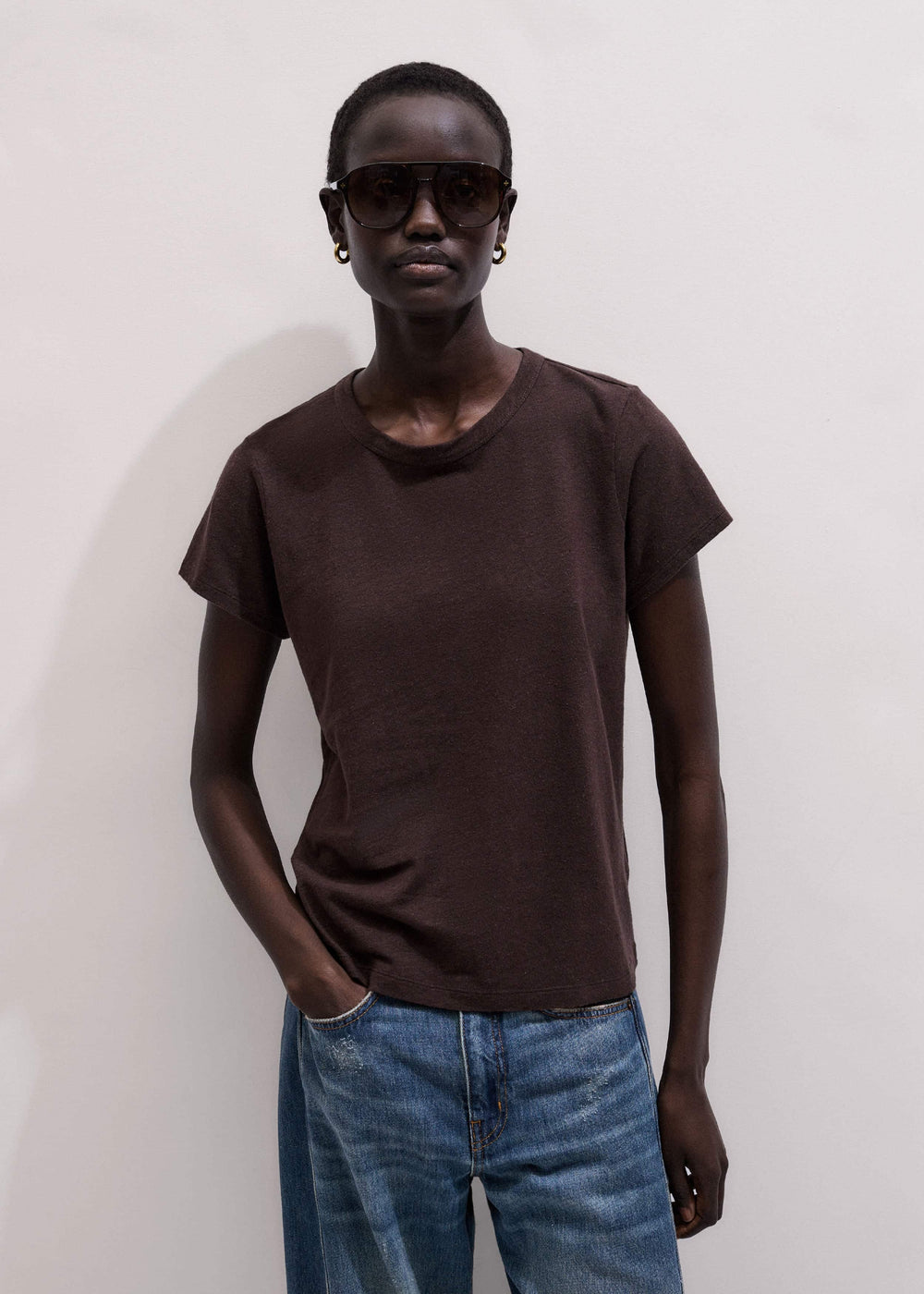 Brown Soft Washed Tee