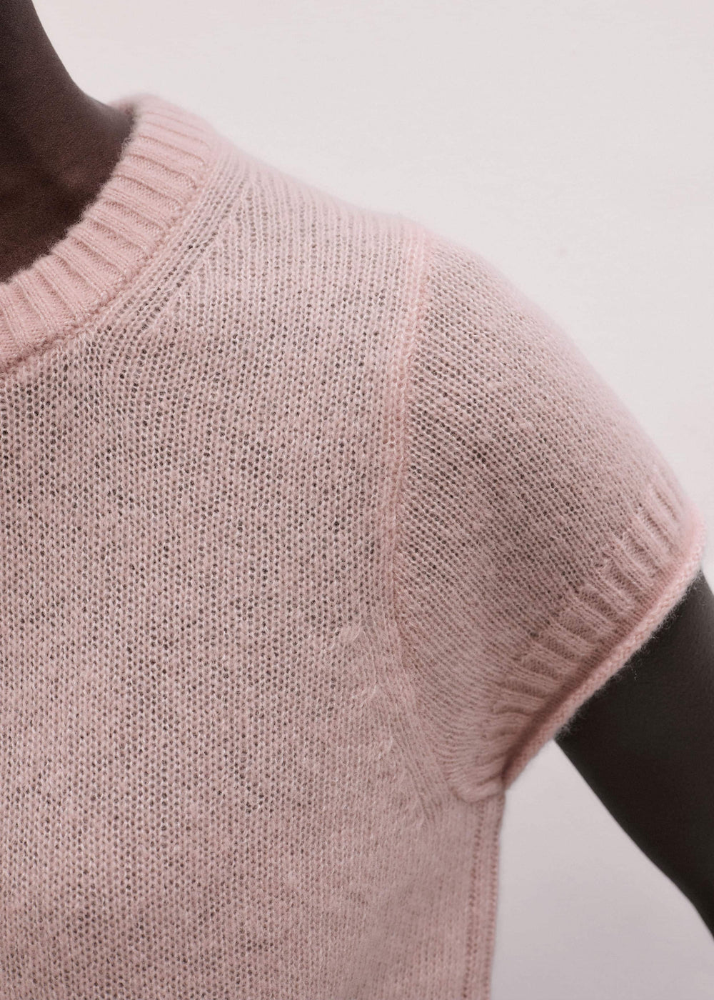 Pink Merino Cashmere Silk Straight Baby Tee