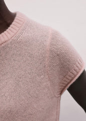 Pink Merino Cashmere Silk Straight Baby Tee
