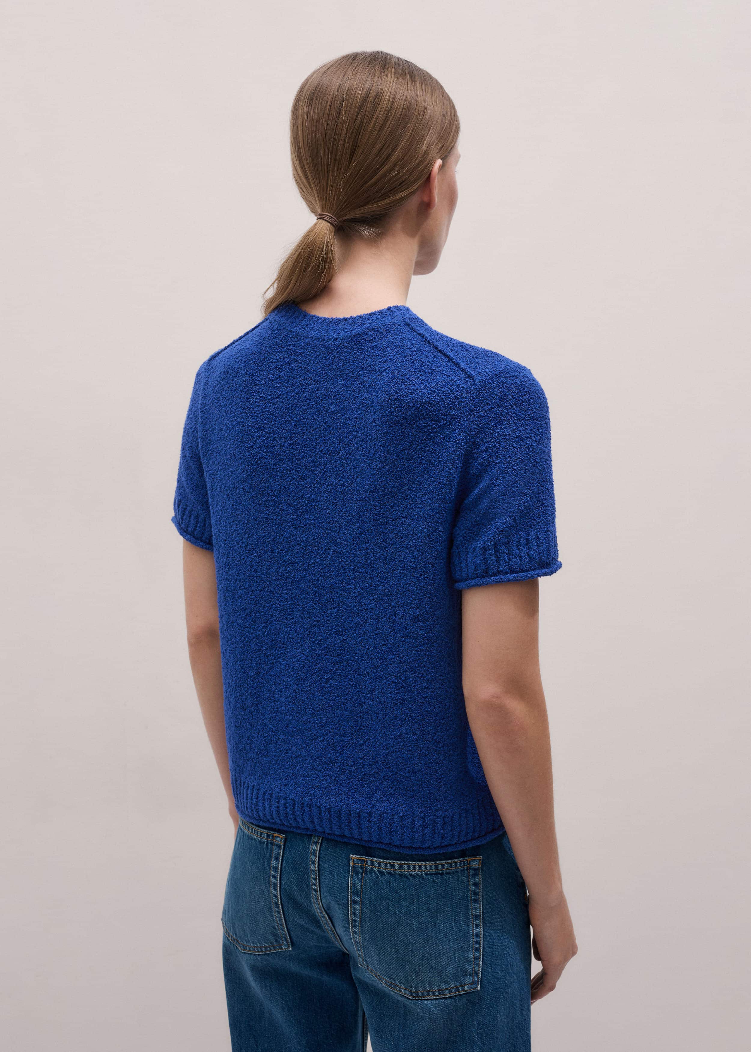 Blue Straight Knit Tee