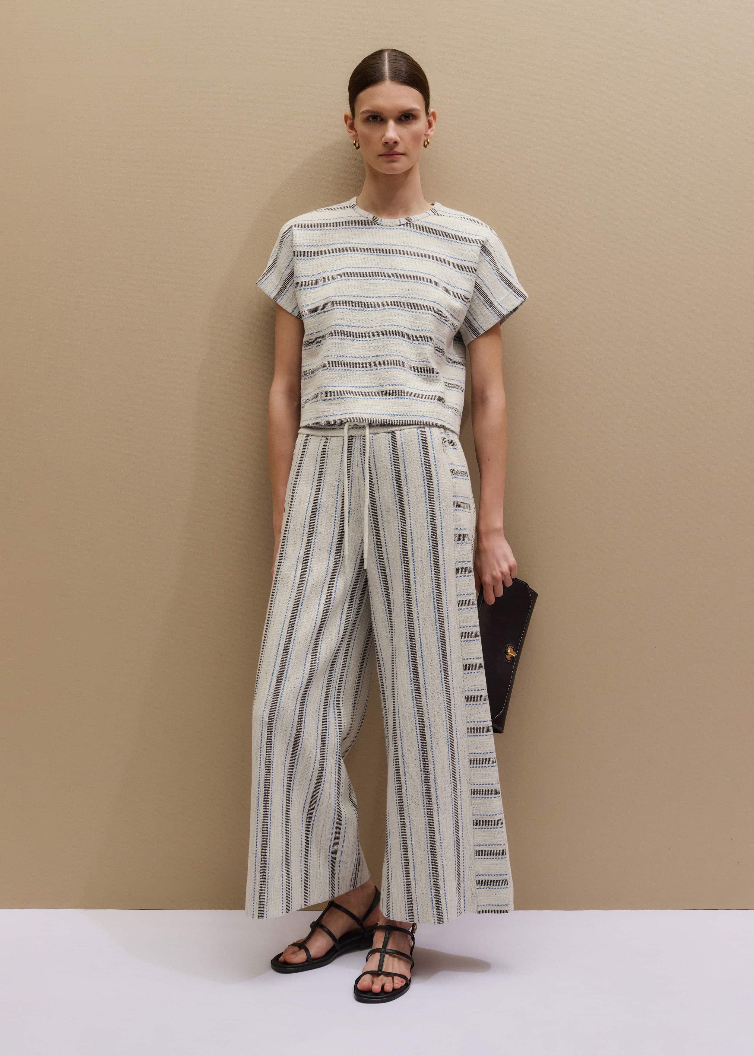 Cream Stripe Tee
