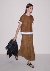 Brown Luxe Boxy T-Shirt