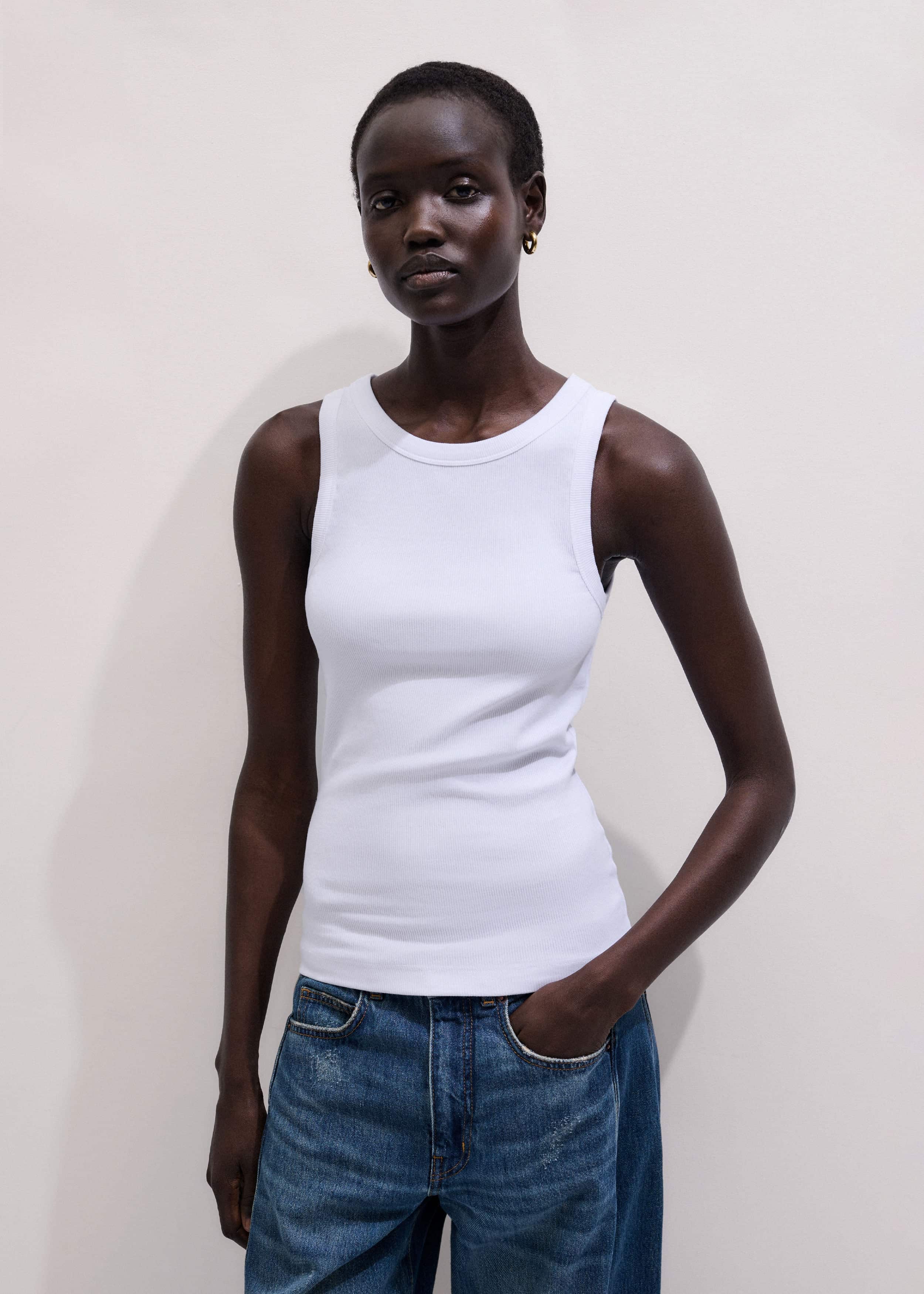 White Ultimate Crew Neck Tank