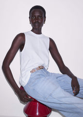 White Racerback Swing Top