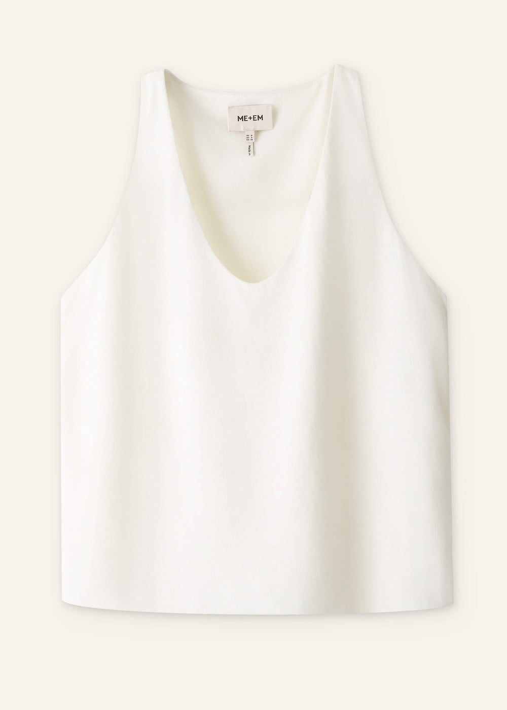 Cream Scoop Neck Vest