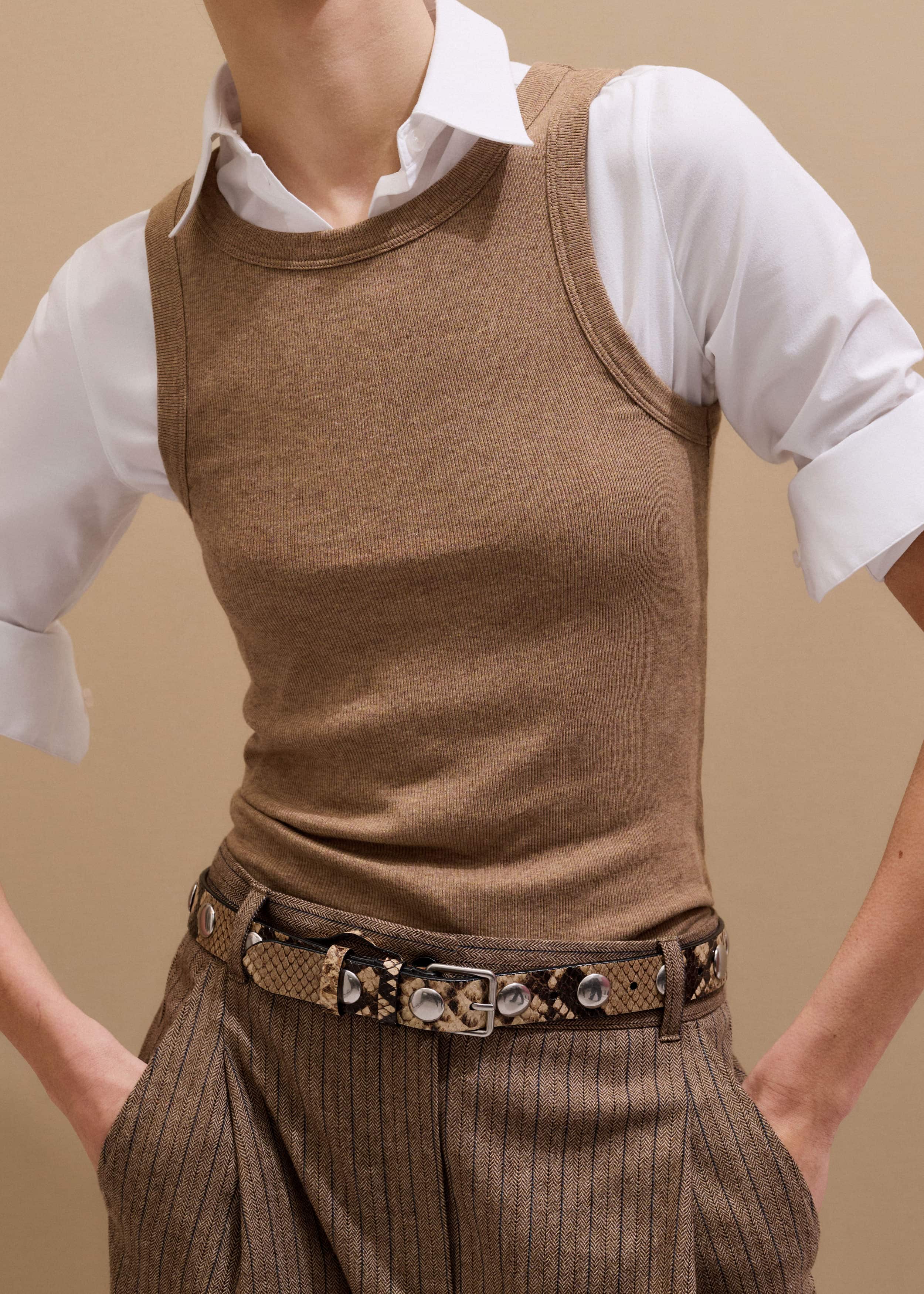 Camel Brown Ultimate Crew Neck Tank