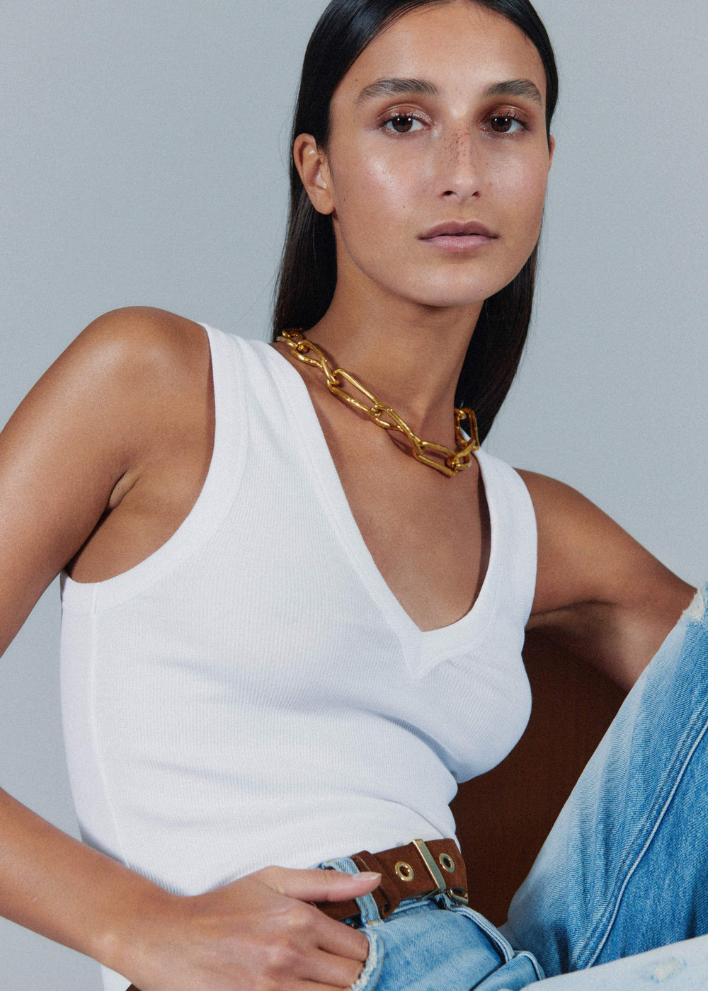 White Ultimate V-Neck Vest
