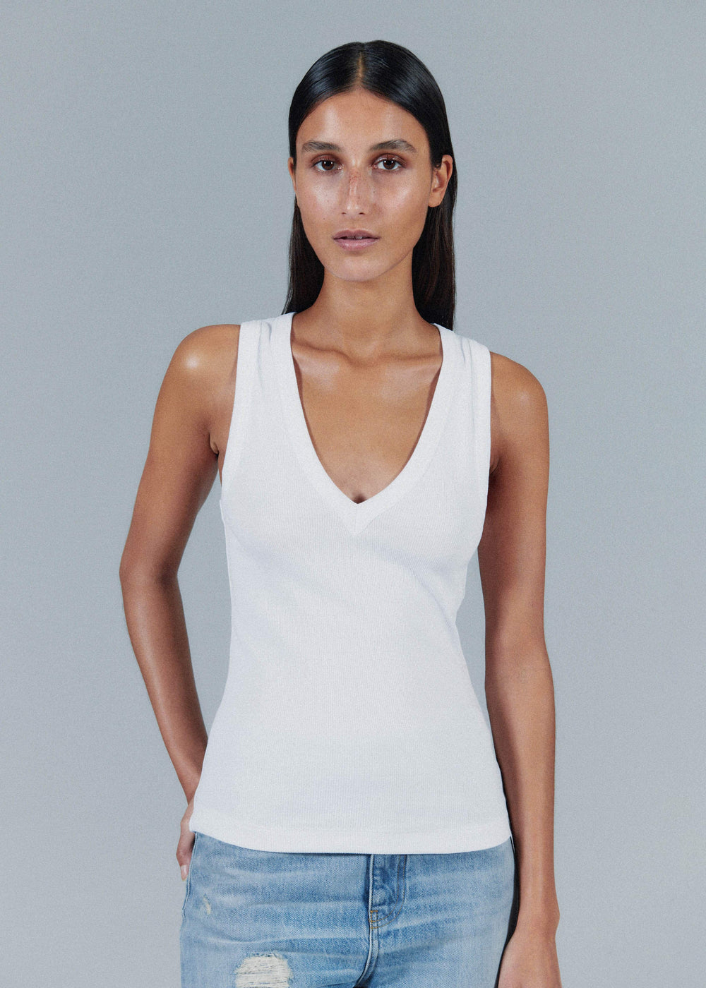 White Ultimate V-Neck Vest