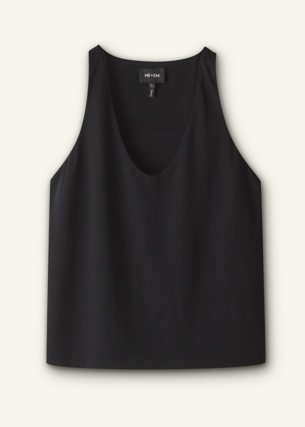 Black Scoop Neck Vest