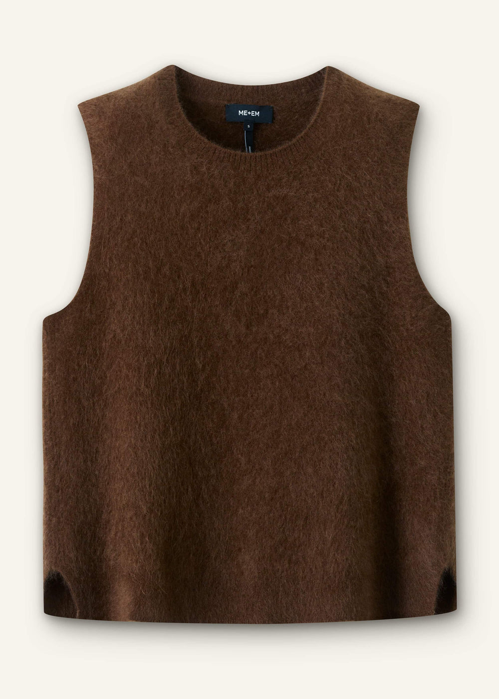 Brown Straight Sweater Vest