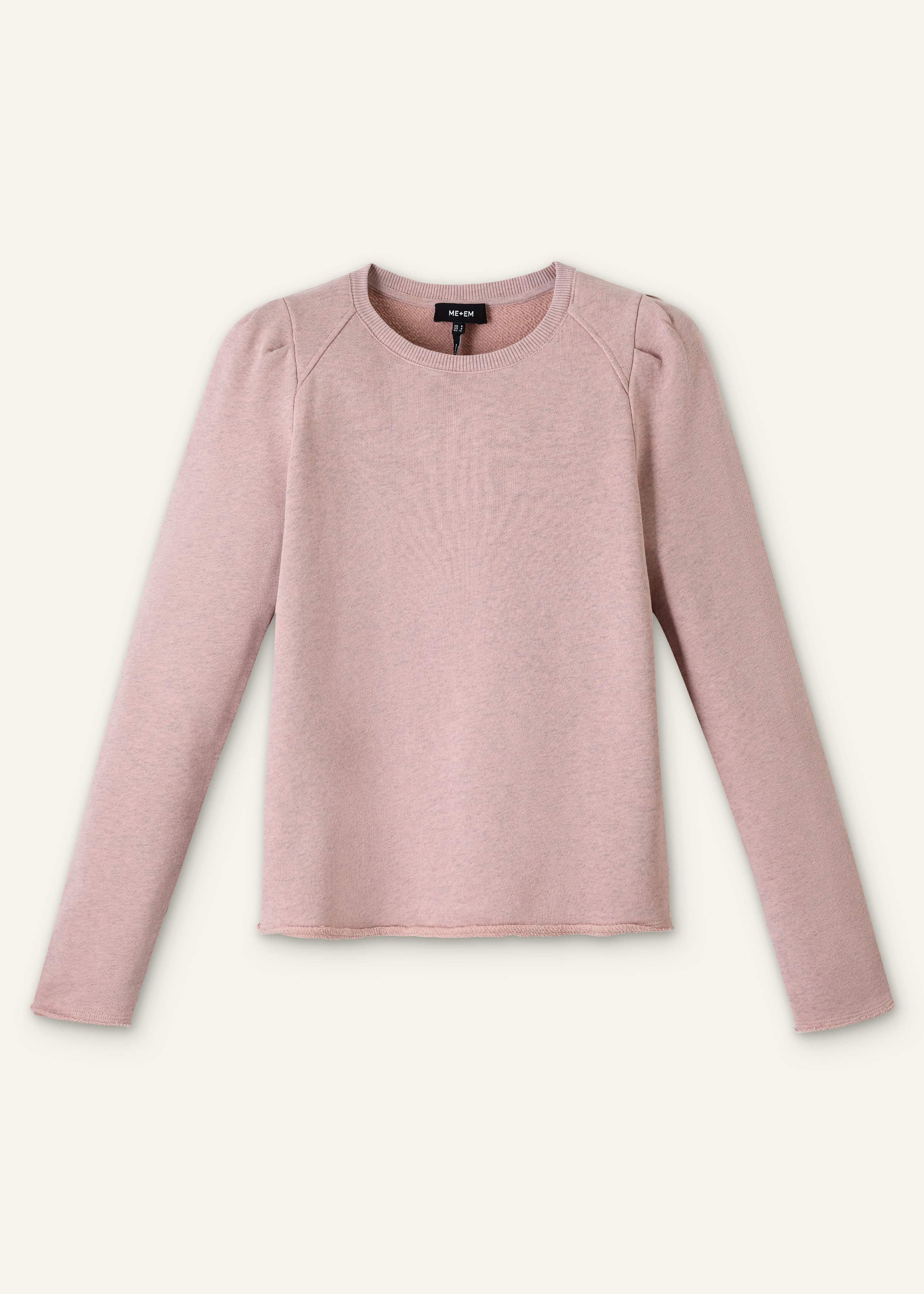 Pink Raw Edge Feminine Sweatshirt