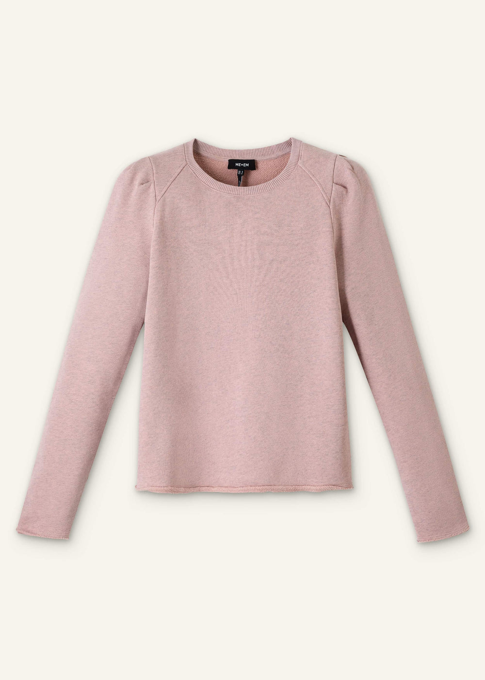 Pink Raw Edge Feminine Sweatshirt