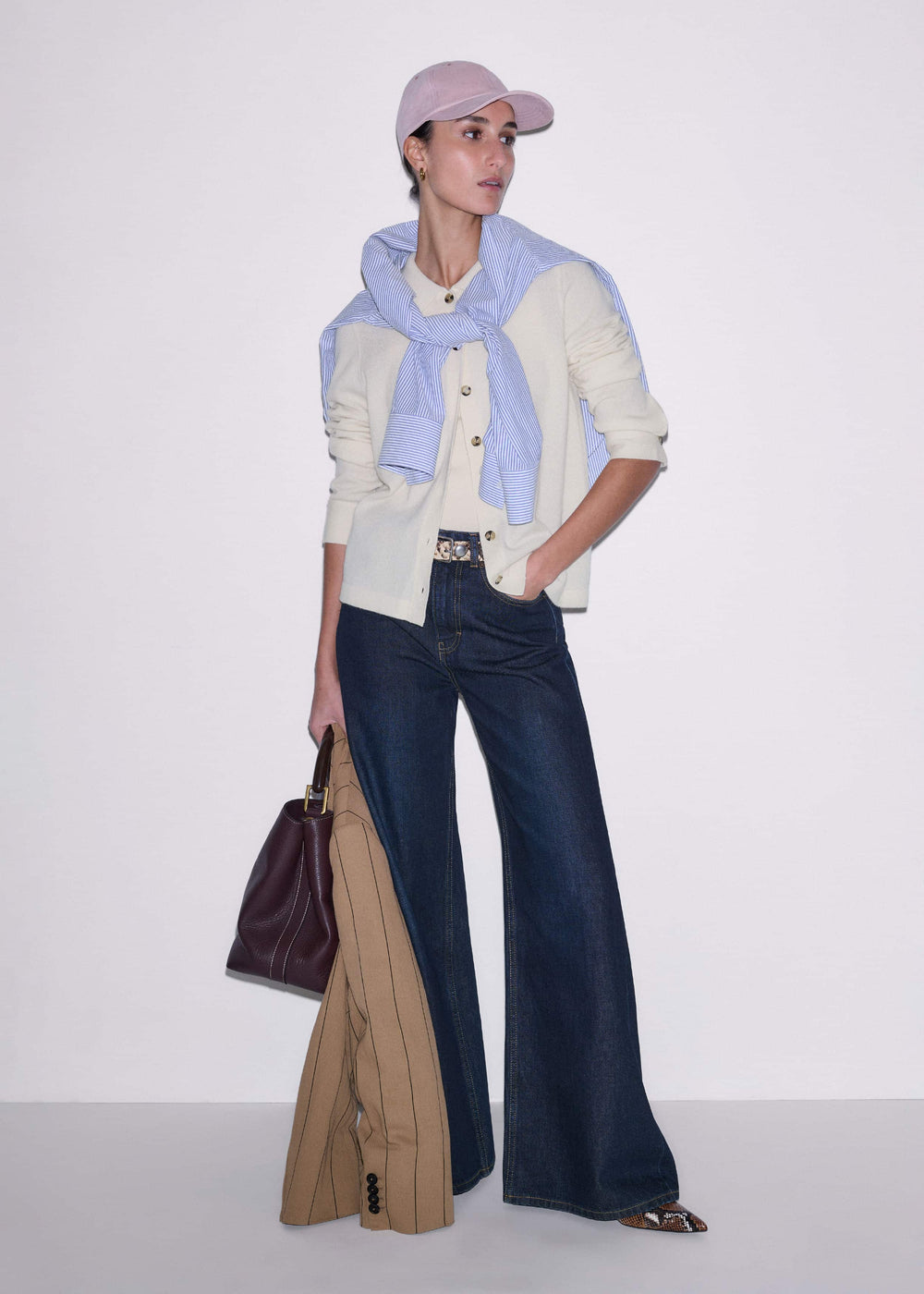 Cream Relaxed Knit Shirt