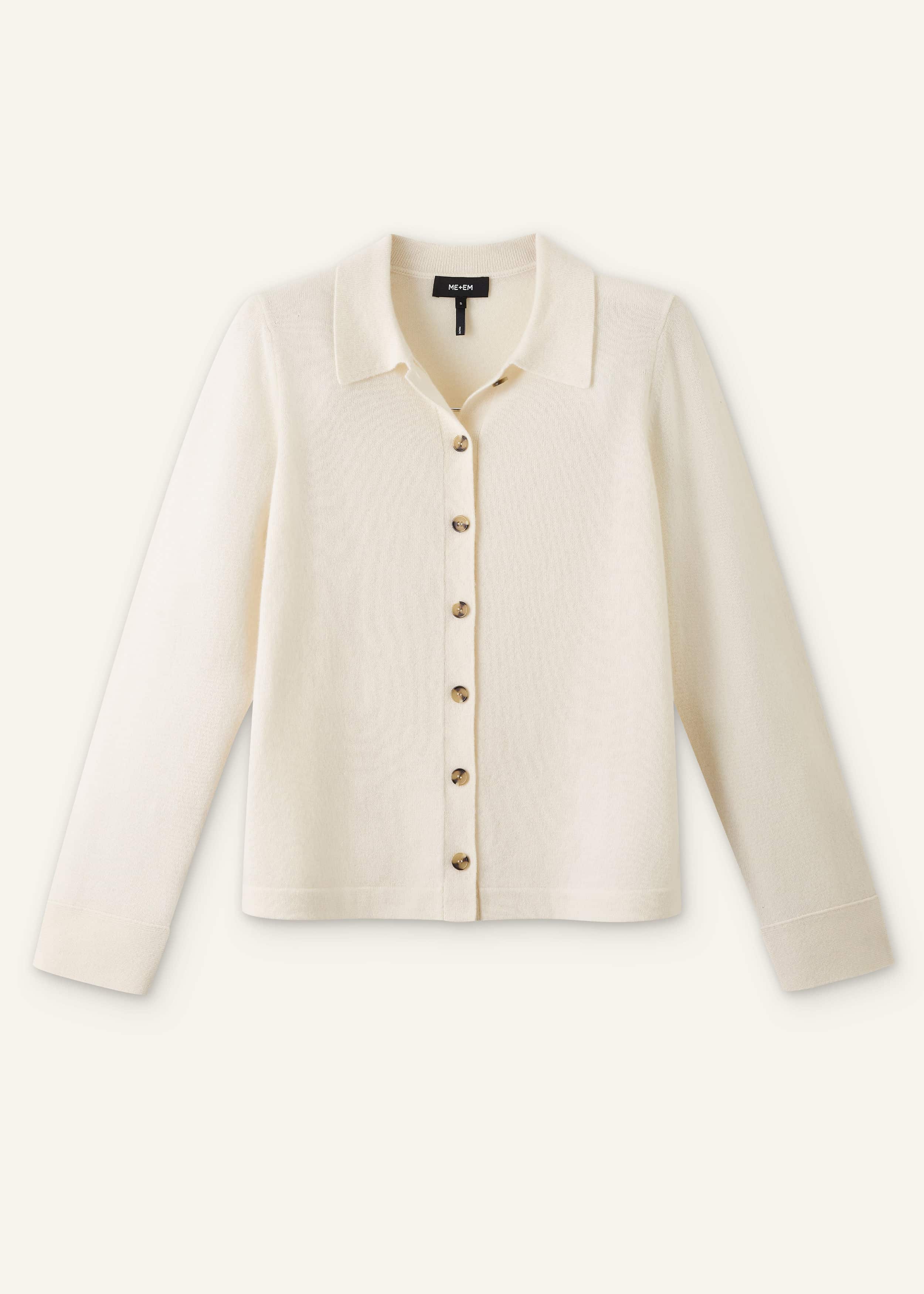Cream Relaxed Knit Shirt