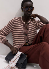 Cinnamon Brown Straight Cardigan