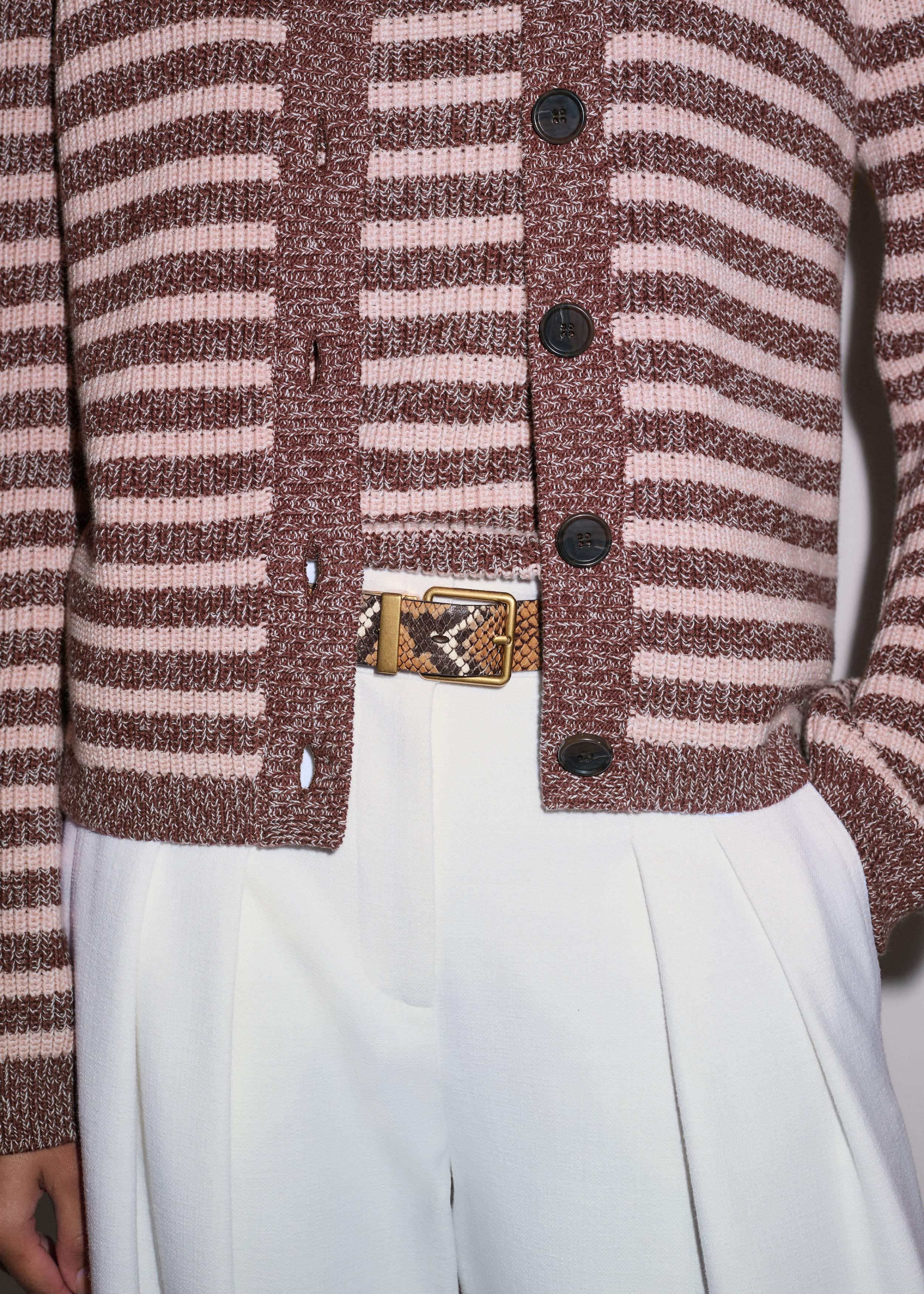 Cinnamon Brown Straight Cardigan