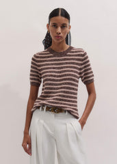 Cinnamon Brown Straight Knit Tee