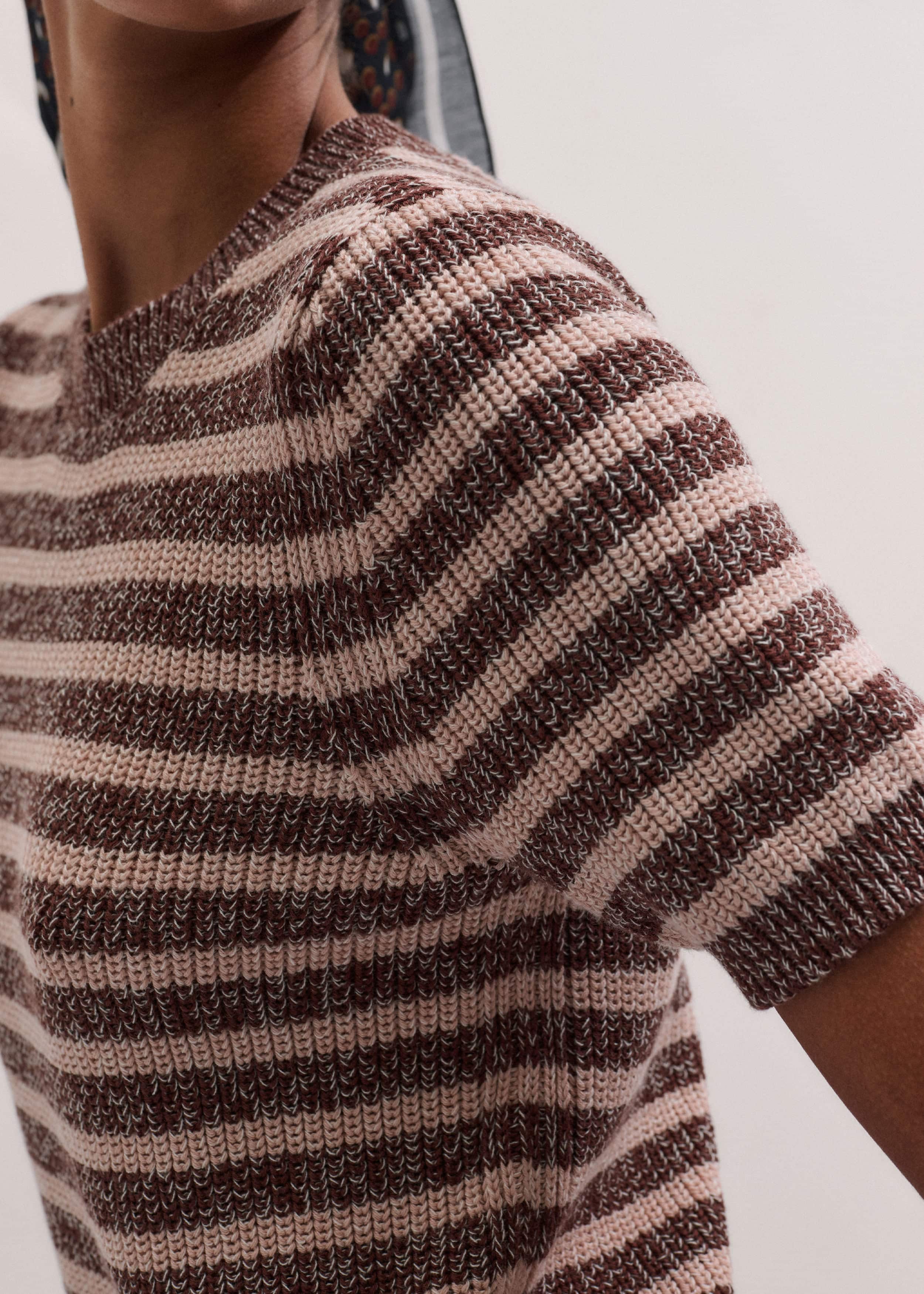 Cinnamon Brown Straight Knit Tee