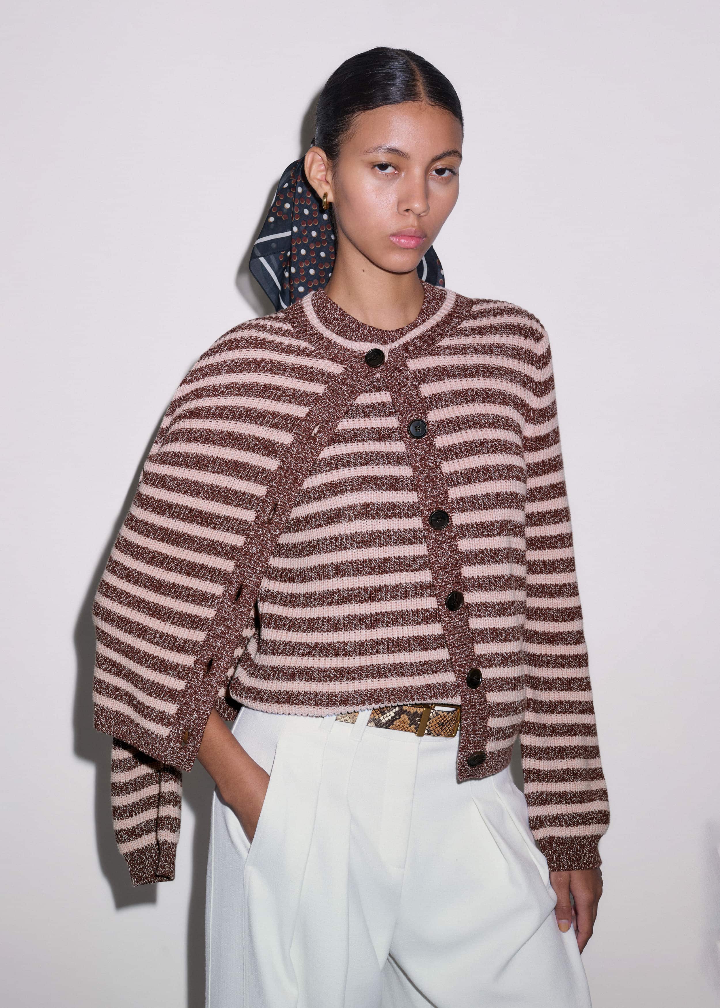 Cinnamon Brown Straight Knit Tee
