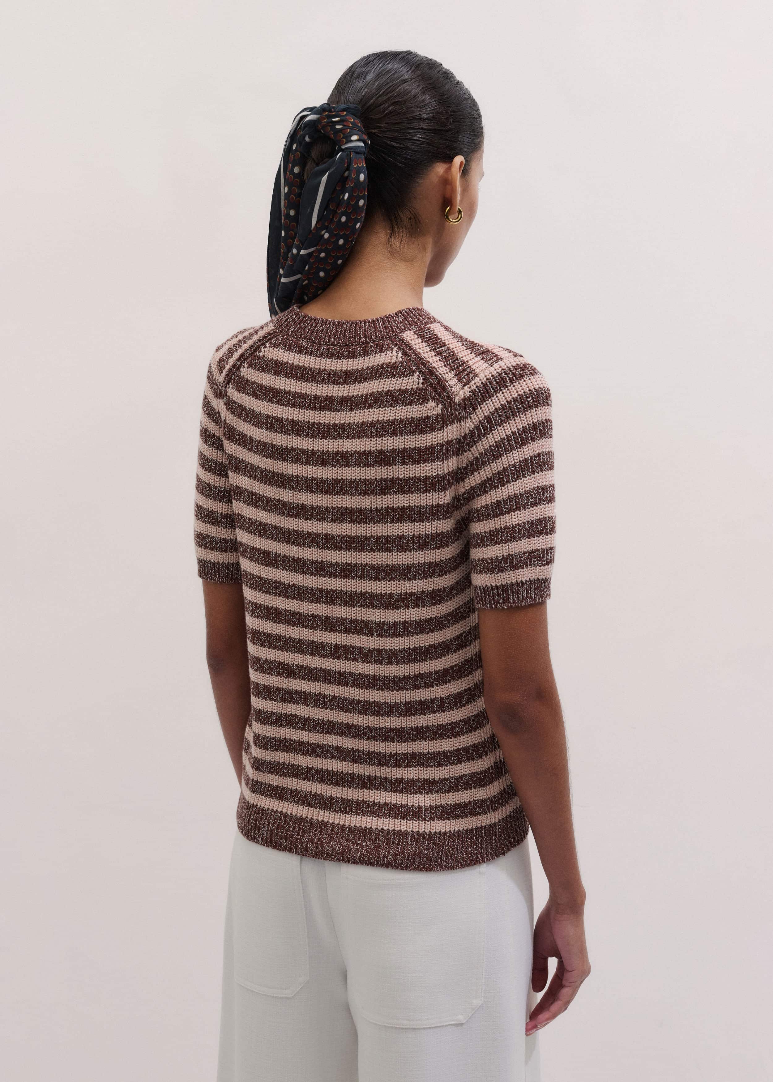 Cinnamon Brown Straight Knit Tee