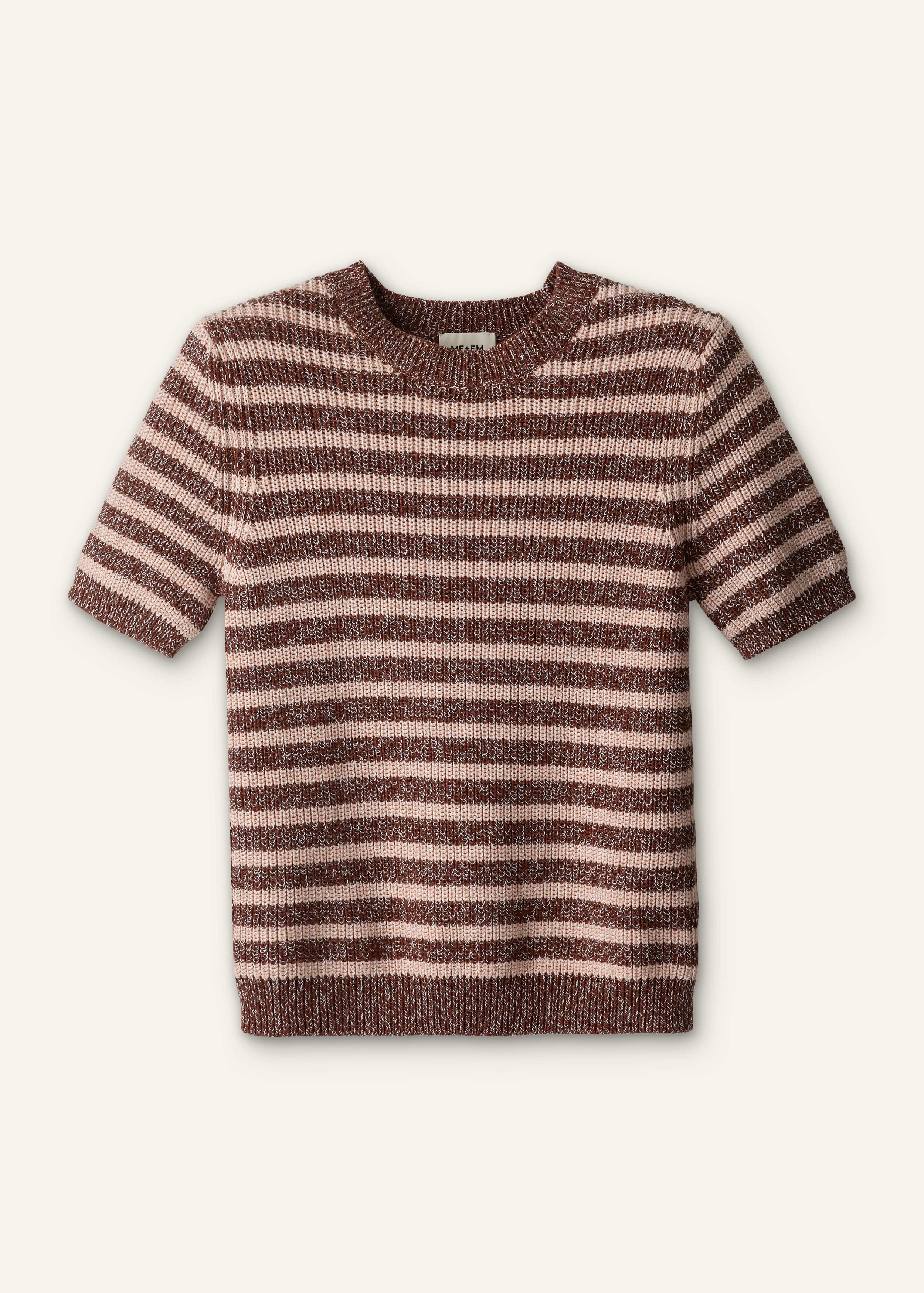Cinnamon Brown Straight Knit Tee
