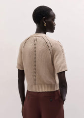 Stone Short Sleeve Cardigan