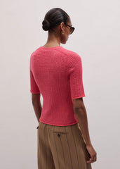 Pink Lofty Cable Slim Tee