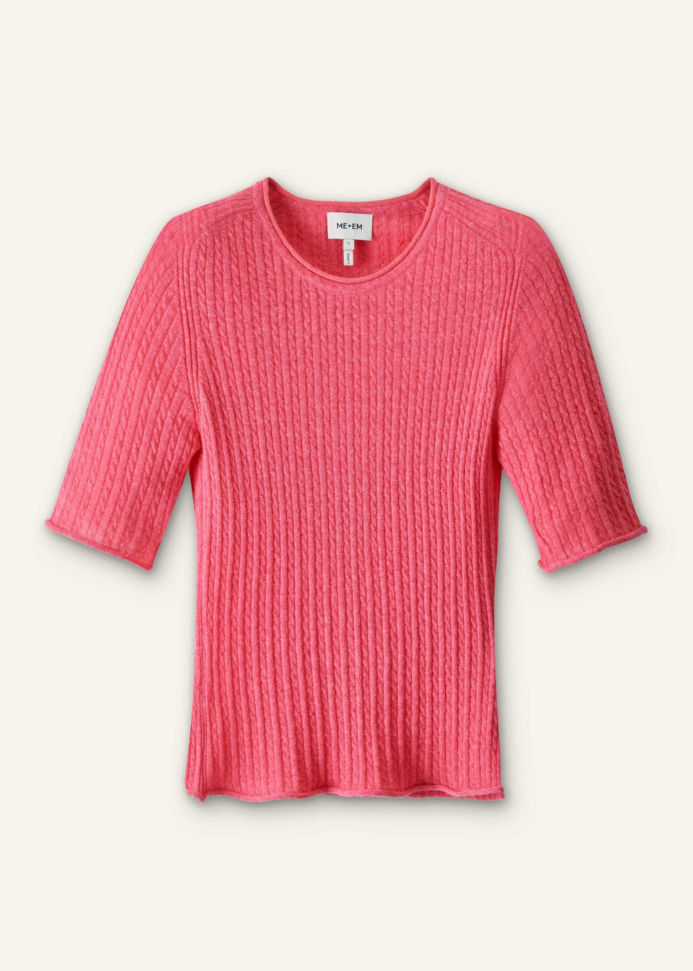 Pink Lofty Cable Slim Tee