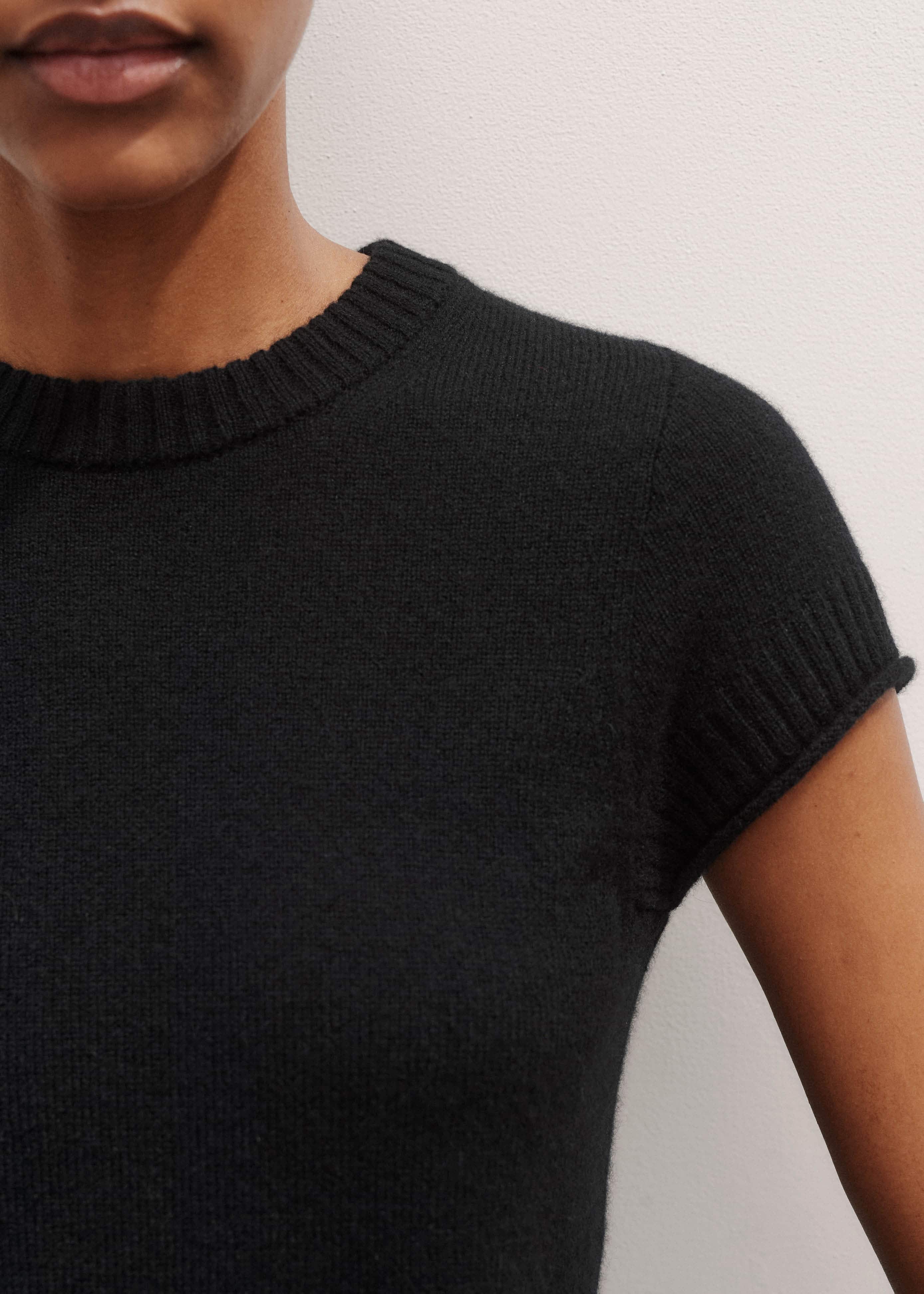 Black Cashmere Baby Tee