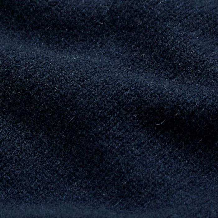 Navy Cashmere Crew Neck Crop Sweater