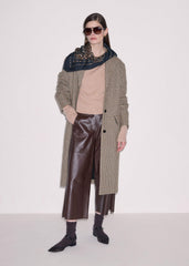 Camel Brown Cashmere Relaxed Crop Sweater