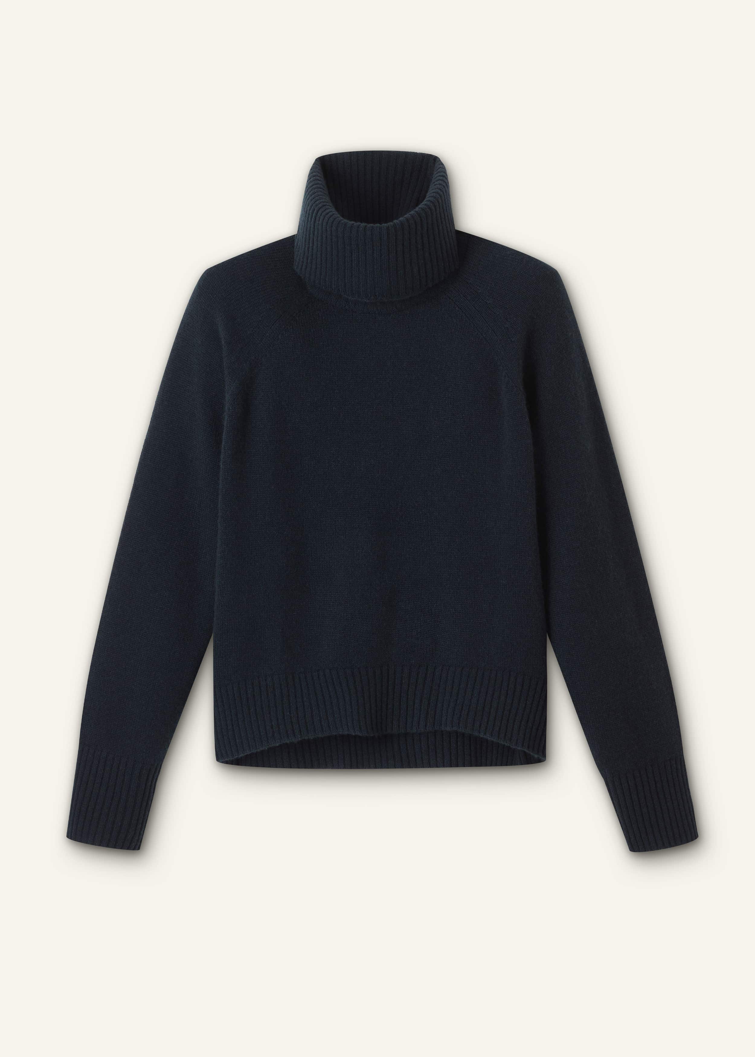 Navy Raglan Sweater + Snood