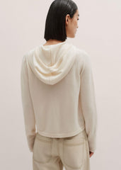 Cream Cashmere Relaxed Fit Box Zip Hoody