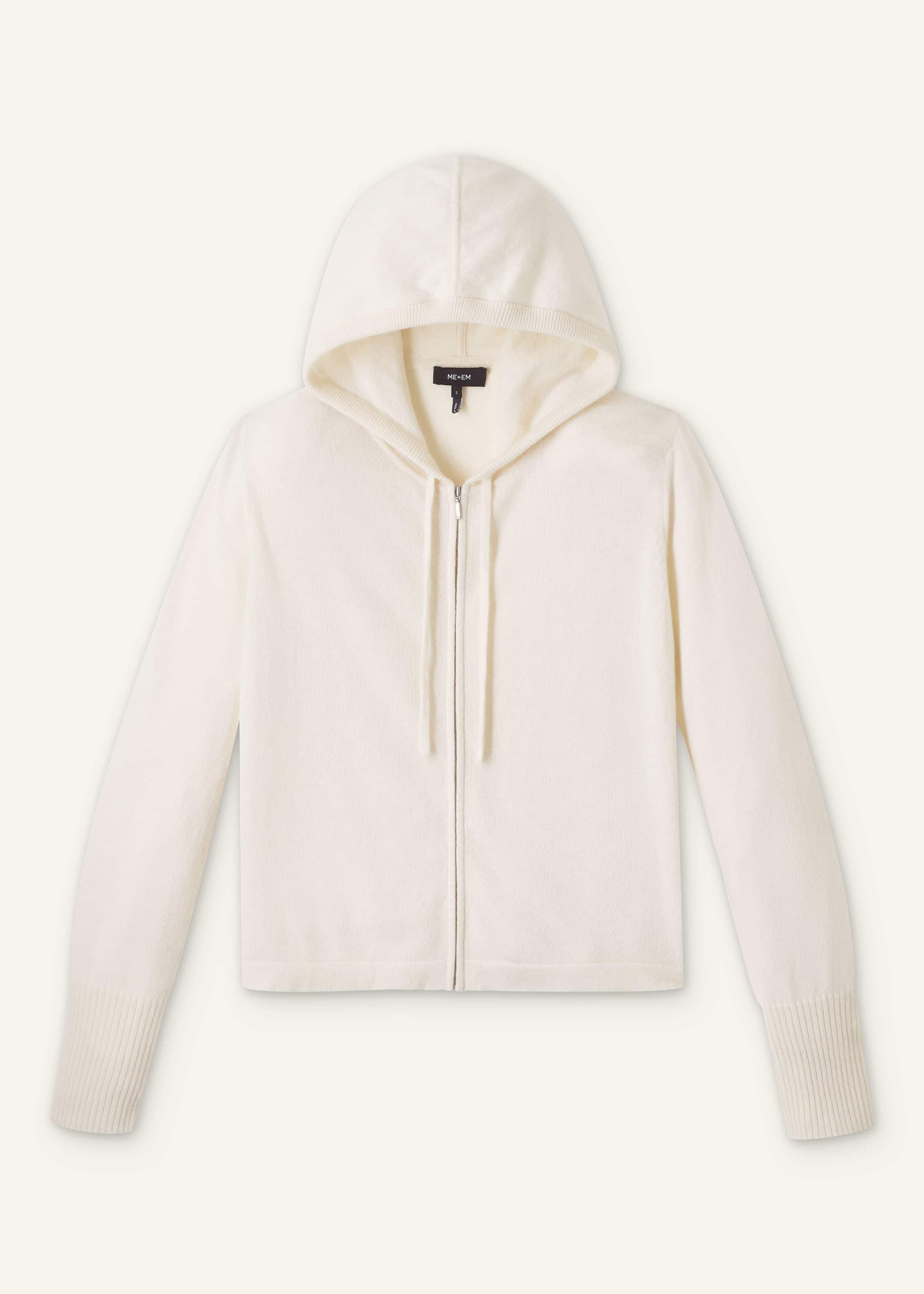 Cream Cashmere Relaxed Fit Box Zip Hoody