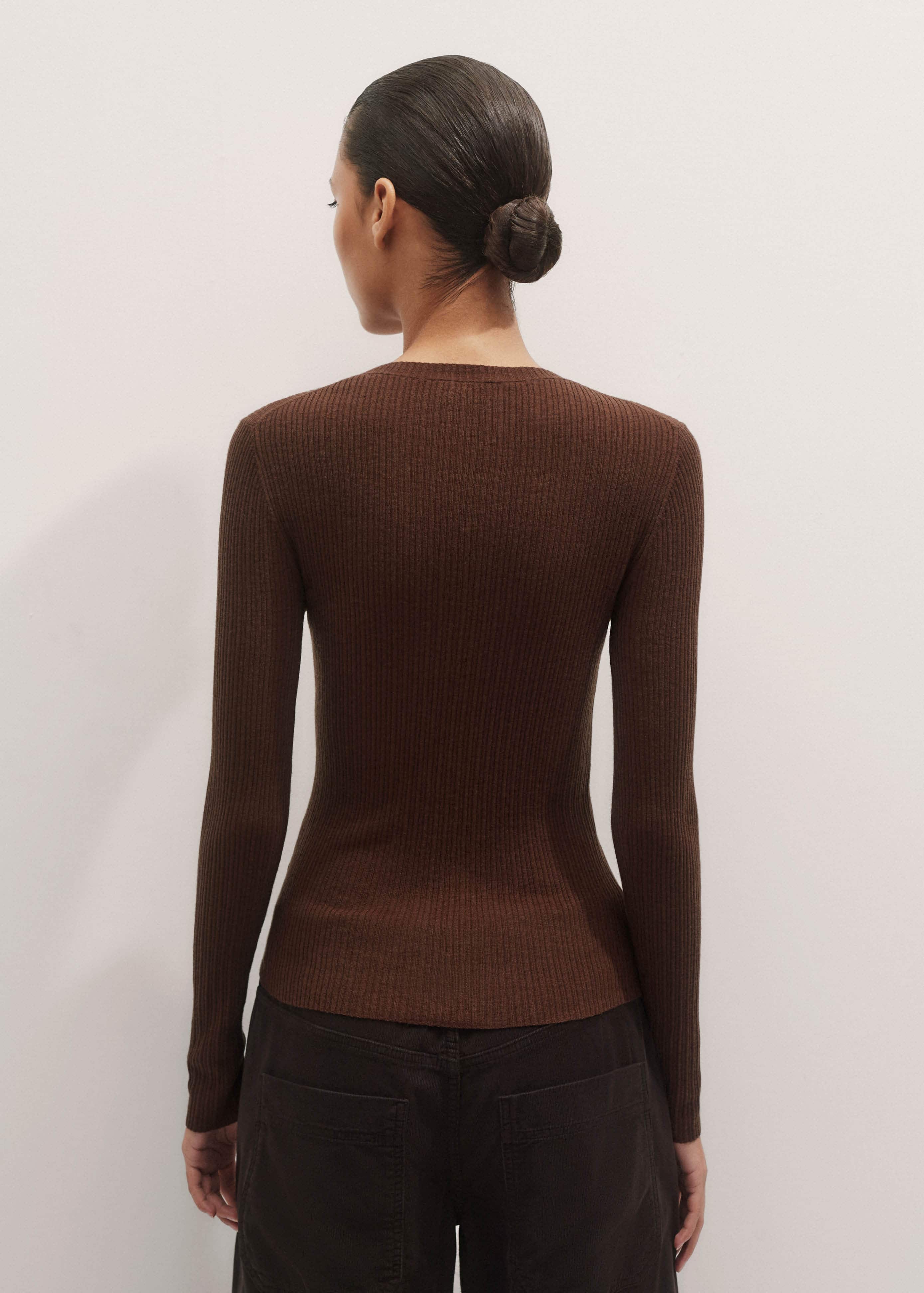 Brown Barely There Sweater