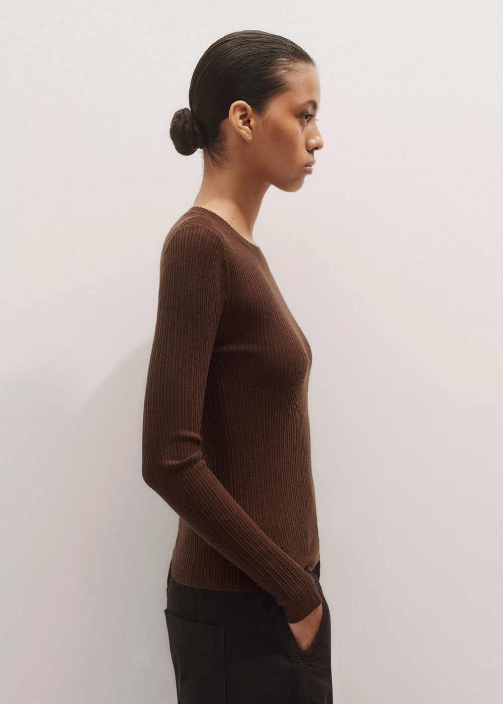 Brown Barely There Sweater