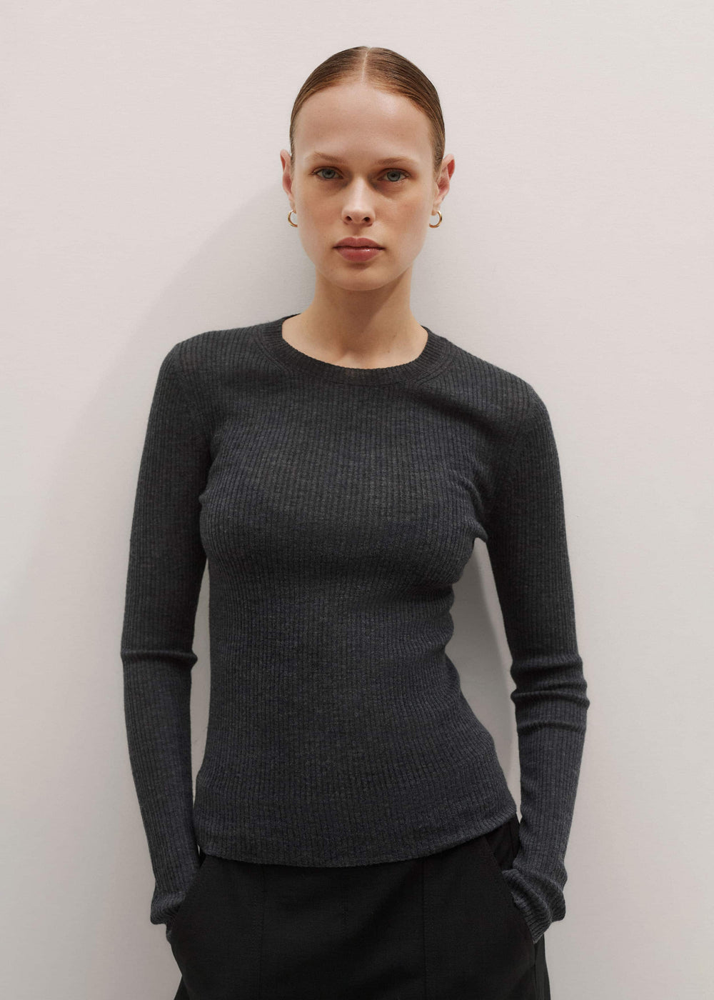 Gray Barely There Sweater