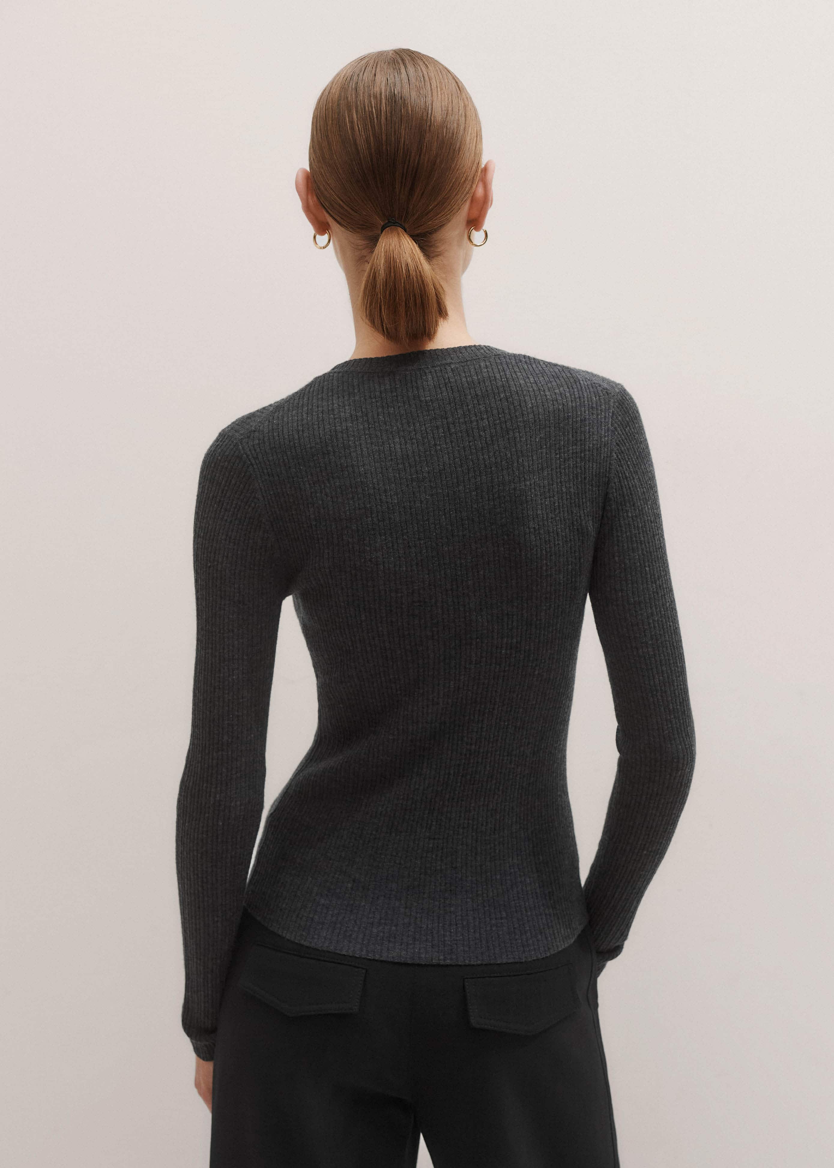 Gray Barely There Sweater