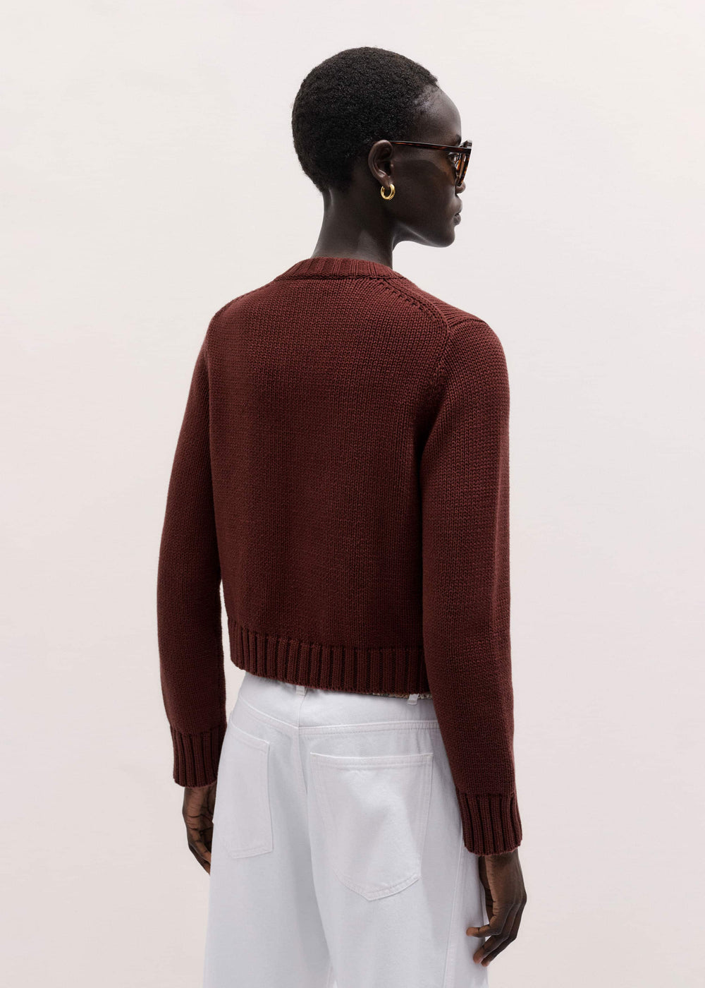Cinnamon Straight Crop Cardigan