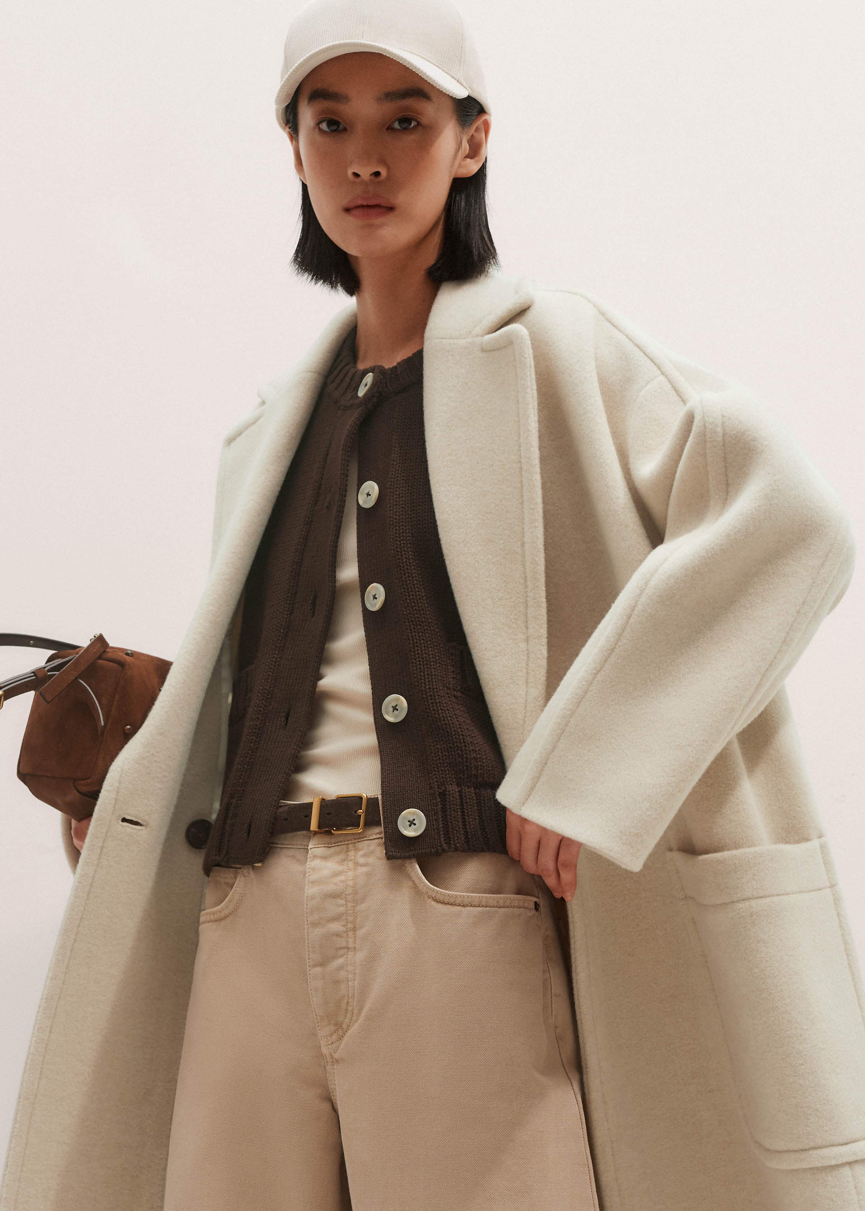 Brown Crop Cardigan