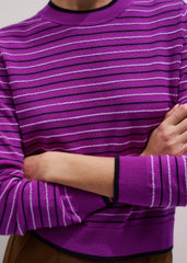 Textured Stripe Straight Sweater