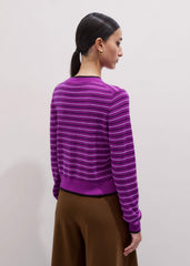 Textured Stripe Straight Sweater