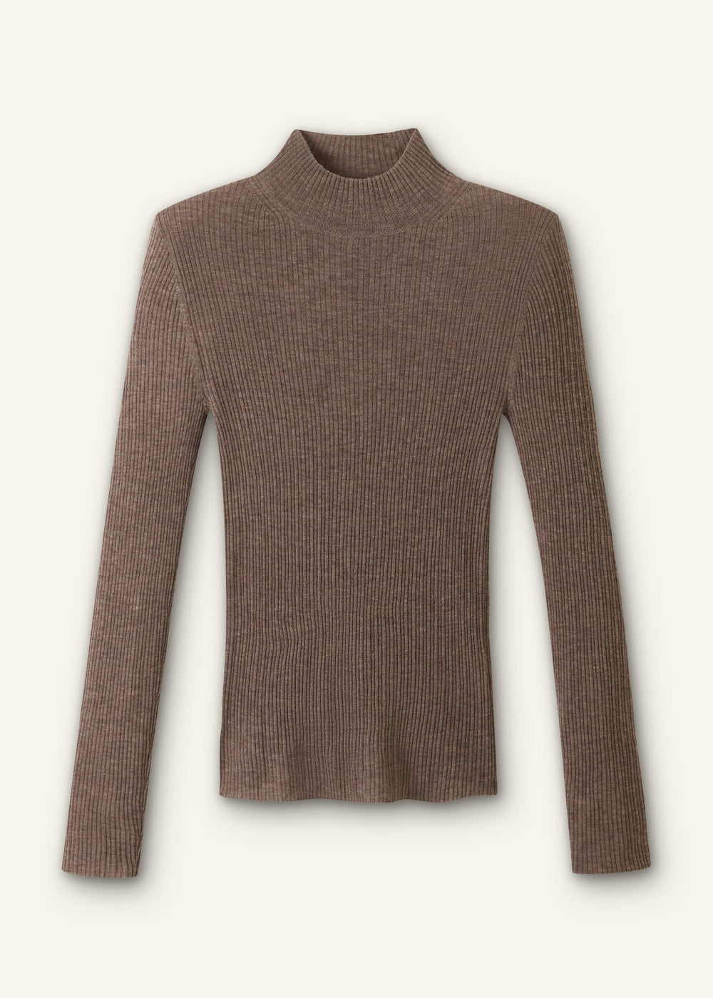 Brown Barely There Slim Layering Sweater