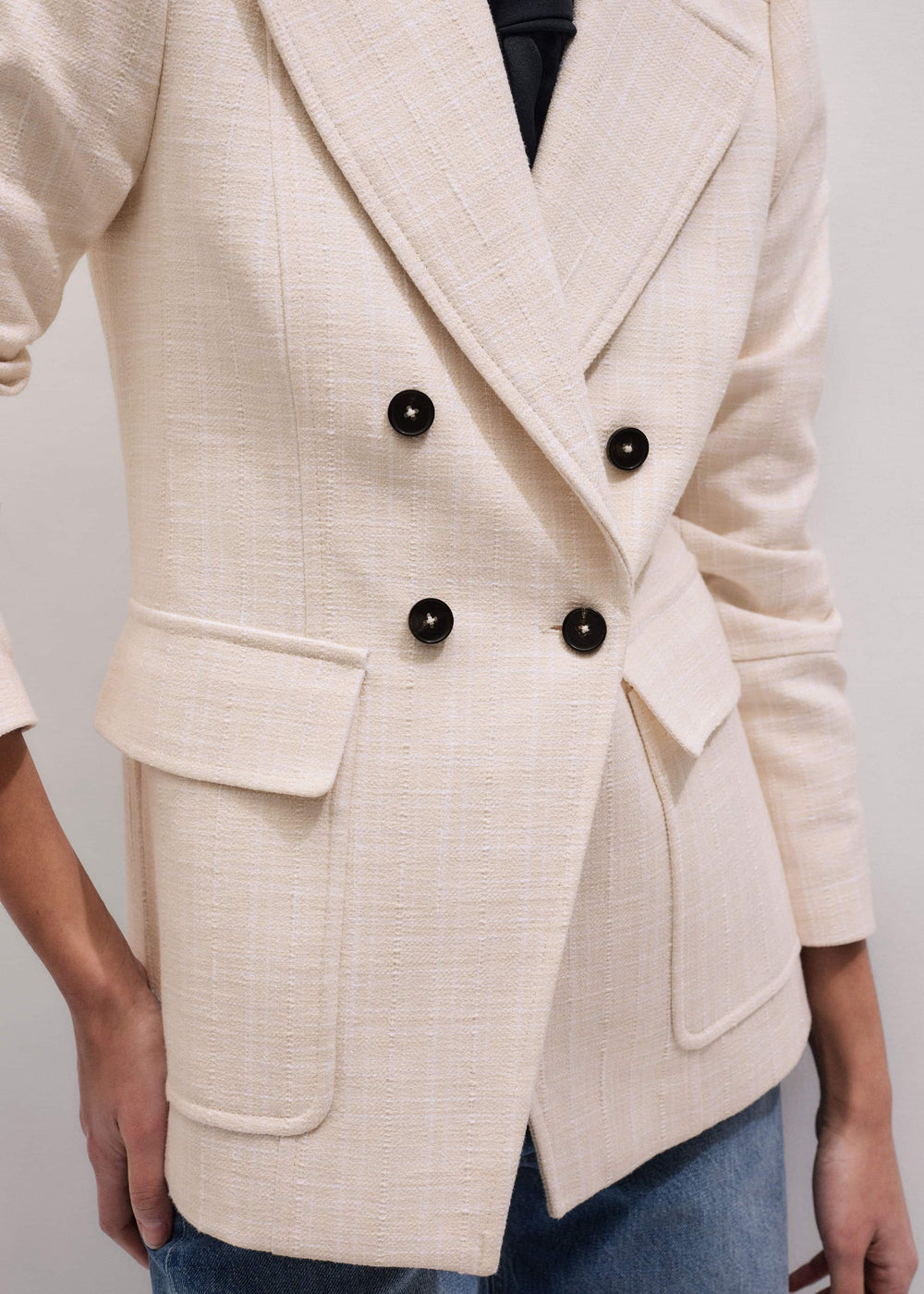 Ivory Slim Feminine Sleeve Blazer