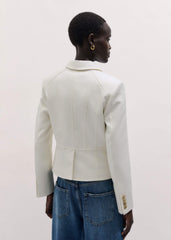 Ivory Fitted Utility Jacket