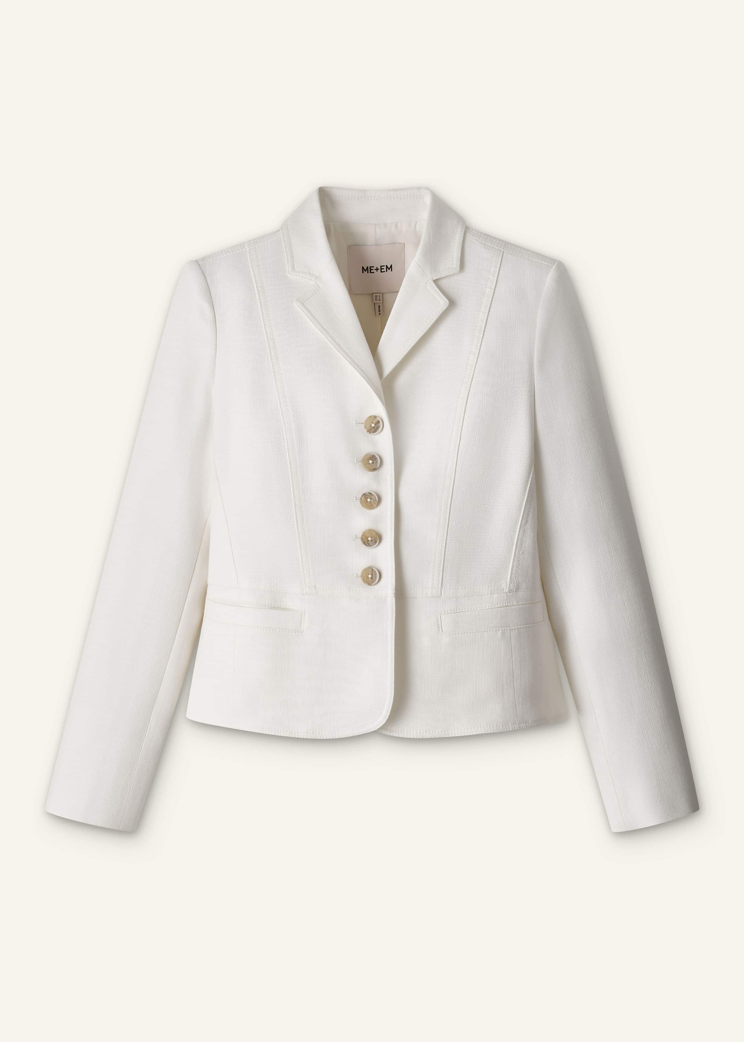 Ivory Fitted Utility Jacket