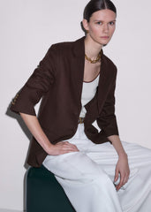 Brown Summer Oversized Blazer
